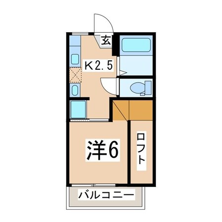 郡山駅 徒歩32分 2階の物件間取画像